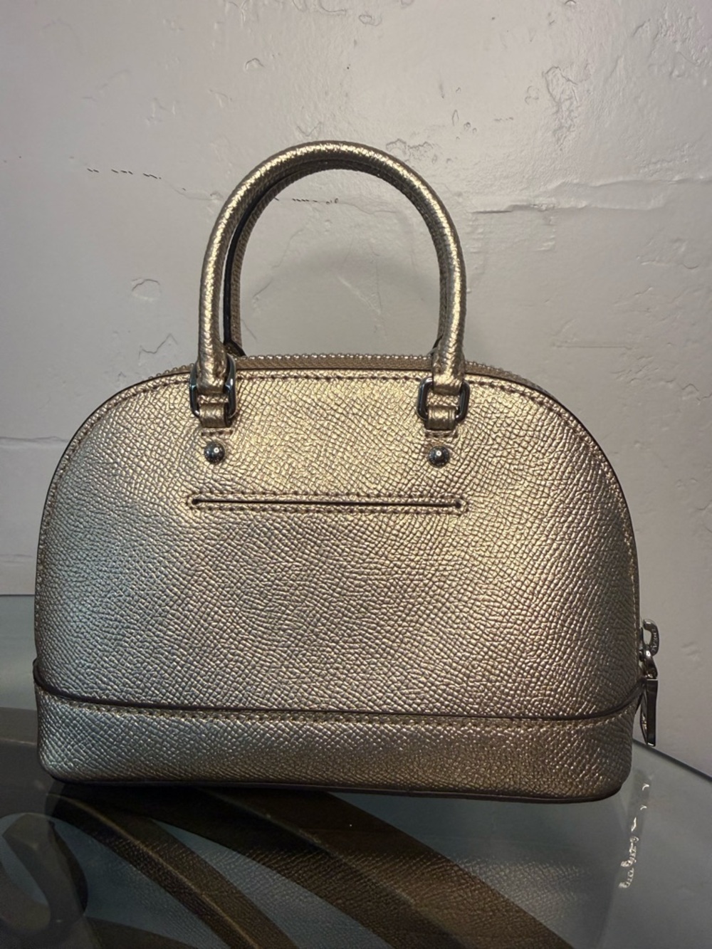 Coach Metallic Gold Mini Dome Satchel NWT - Picture 5 of 6